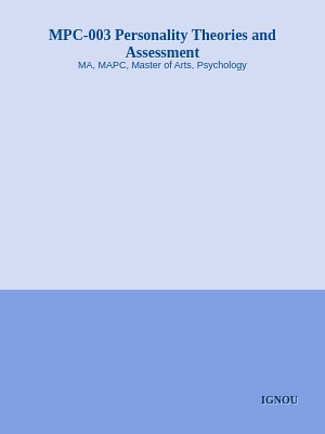 MPC-003 Personality Theories and Assessment